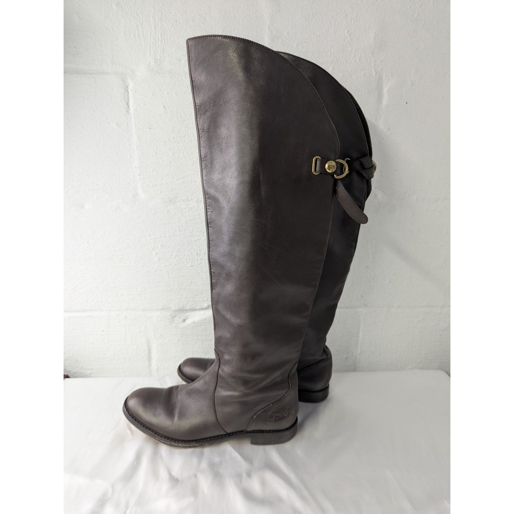 Coach Cheyenne Over the Knee Genuine Leather Riding Boots Women's Size 7.5â B
